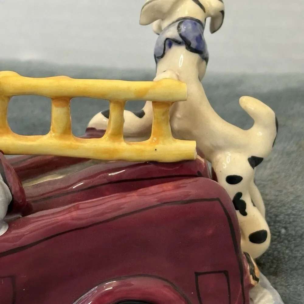 Blue Sky Clayworks Heather Goldminc-Heroes Brigade Firetruck W/ Dalmatian READ